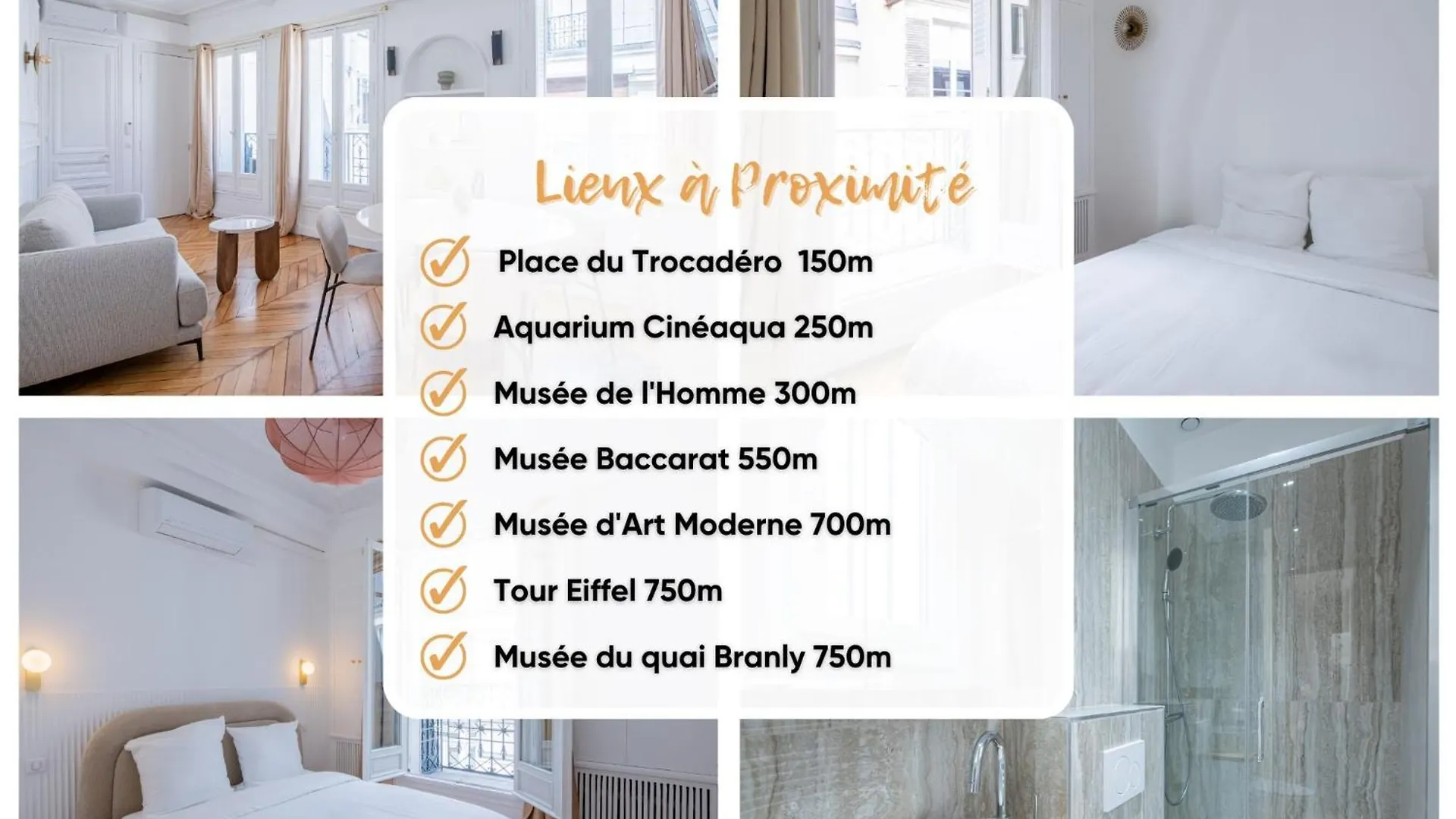 Le Trocadero - 5 Minutes A Pied De La Tour Eiffel - Place Trocadero - 5 Personnes - Cadre Exceptionnel - Entierement Climatise Apartment Paris